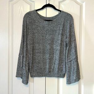 Express One Eleven Sweater Bell Sleeves Size Small Gray